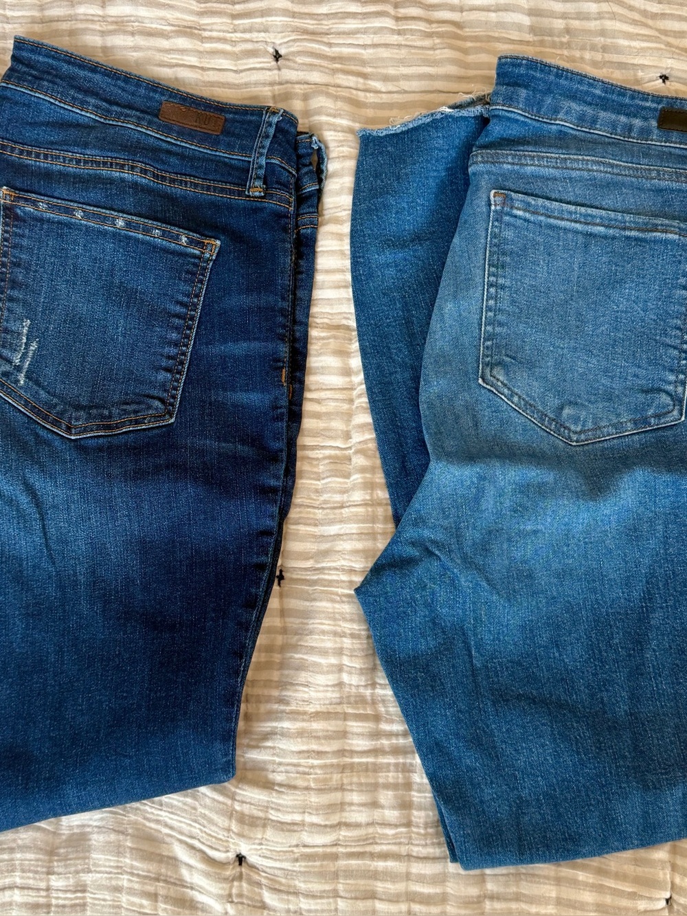 Women’s Blue Denim Jeans - Classic Indigo and Light Blue